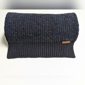 Ted Baker London Made in Britain Lambswool-Cashmere Blend Navy Rib Scarf